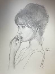 潤娥 Yoona A Sketching Practice Art Desain Pensil