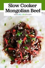 Slow Cooker Mongolian Beef Recipe Slow Cooker Mongolian Beef Recipe Crockpot Recipes Slow Cooker Cooking Meat