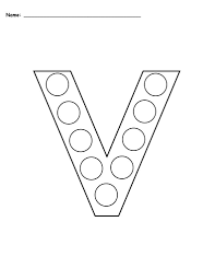 Letter V Do A Dot Printables Uppercase Lowercase Letter V Worksheets Do A Dot Letter V Crafts