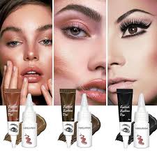 Laminated Eyebrow Tint Kit Brown Professional 2 in 1 Eyebrow Gel Lash  Lift&Tint Kit Semi-Permanent Waterproof Eyebrow Brow Kits