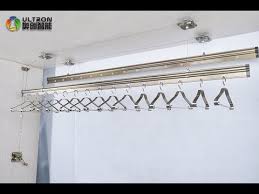 Aluminum manual lifting clothes drying rack installation guidance. How To Install Ceiling Mounted Manual Lifting Clothes Drying Rack Youtube