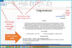 standard resume margins resume format