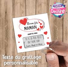 Besoin d'une idée cadeau pour maman pour la fête des mères? Ticket Carte A Gratter Personnalisable Idee Cadeau Fete Des Meres Cadeau Maman Un Grand Marche