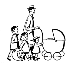 Retro Father S Day Images Family Man On Walk With Kids Father S Day Clip Art Fathers Day Images Graphics Fairy