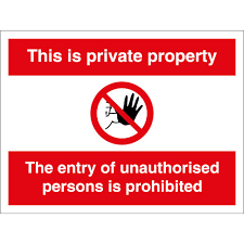 Günstige qualitätsschilder & 100 % zufriedenheitsgarantie. Private Property Unauthorised Entry Signs From Key Signs Uk