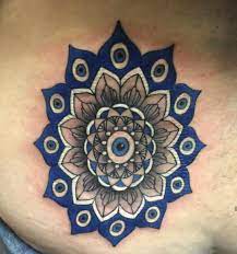 Integrityink Beautiful Mandala Flower All Seeing Eye Evil Eye Blooming Protection Tattoo Evil Eye Tattoo Traditional Tattoo Eye Protection Tattoo