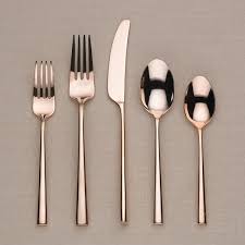 Rose Gold Flatware Flatware Set Kitchen Tableware