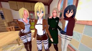 POV] ATTACK ON TITAN HAREM - 4 GIRLS (Annie, Mikasa, Historia, Hitch)