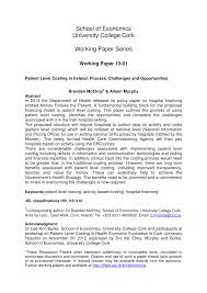 PDF) Patient level costing in Ireland: process, challenges and opportunities