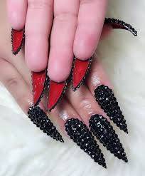 Give away a new twist never make black as the base, always choose pink as base and try perform your innovative designs on it. 30 Sexy Black Acrylic Nails Design You Need In Your Life