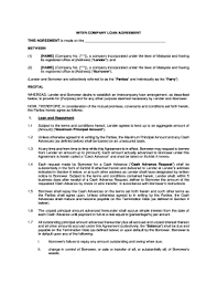 How to account for intercompany loans under ifrs when there is no documentation, loans are not at commercial terms or there is no fixed repayment date? Intercompany Loan Agreement Template Fill Online Printable Fillable Blank Pdffiller
