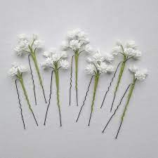 Blanco Novia Flor Pelo Pines De Boda Flor Pelo Pines Blanco Etsy In 2020 Bridal Flower Hair Pins White Bridal Flowers Wedding Hair Flowers