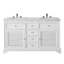 It can be extended to several drawer banks. Stufurhome Magnolia 60 Inch White Double Sink Bathroom Vanity With Dra Stufurhome