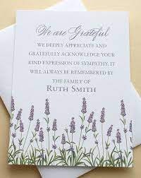 It meant so much for the family to have you. Funeral Thank You Sympathy Card With A Meadow Of Purple Lilacs Flat Cards 3 1 2 X 4 7 8 Funeral Thank You Cards Funeral Thank You Sympathy Thank You Notes
