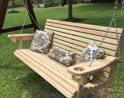 Building a porch swing is a fairly simple woodworking project perfect for the beginner or intermediate builder and will be a unique addition to your patio furniture. Custom Porch Swing Etsy