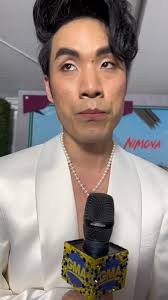 @Eugene Lee Yang discusses the message behind the main character of his new  animated film, NIMONA #eugeneleeyang #nimona #netflix #ambrosiusgoldenloin  #nyc #redcarpet #screening #animatedfilm #actor