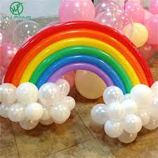Rainbow tableware, rainbow decorations, rainbow crafts, rainbow loot, rainbow candy and rainbow personalized items. 25 Pcs Diy Magic Rainbow Band Latex Balloon Set Christmas Kids Birthday Party Theme Party Decor Klassliving