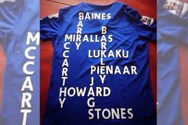 All players with a names. Everton Fan Creates Crossword Shirt Featuring Ten Of His Favourite Players Names Irish Mirror Online