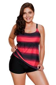 Conçu pour nos équipes de conception ont développé ce jammer de bain pour la nageuse qui s'initie et souhaite couvrir ses cuisses. Maillot De Bain Shorty Grande Taille 2 Piece Rouge Noir Raye Mb410270 3p Modebuy Com