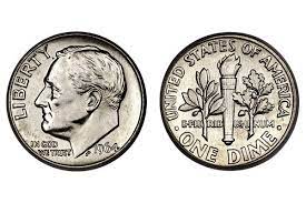 In uncirculated condition the price is around $100 for coins with an ms 63 grade. How Much Is My Silver Roosevelt Dime 1946 1964 Worth Silver Dimes Valuable Coins Dollar Coin Value