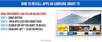 Download apps using smart hub 1 press the smart hub button on the remote control to run the application 2 run samsung apps located details: Download And Install Apps On Samsung Smart Tv A Savvy Web