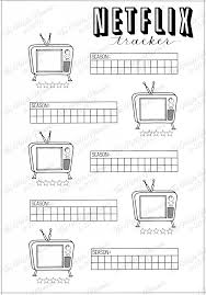 Netflix Tv Show Tracker Bullet Journal Netflix Bullet Journal Tracker Bullet Journal Notebook