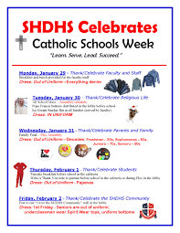 Catholic Schools Week Agenda | St. Henry District High School