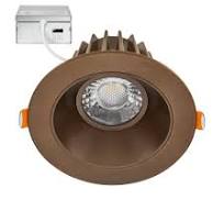Maxxima Bronze 4-in 1000 -Lumens Switchable white Round Dimmable LED  Canless Damp rated Recessed Downlight