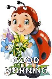 Good morning my beautiful girl! Good Morning Ladybug Gif Goodmorning Ladybug Flowers Discover Share Gifs