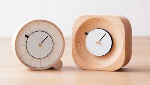 Wooden Desk Clock Hexagonal Table Wooden Desk Table Alarm Clock
