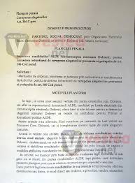 Redam textul plangerii formulate de psd Plangere PenalÄ Impotriva PrimÄriÅ£ei Care A Castigat Cu Un Vot In Plus
