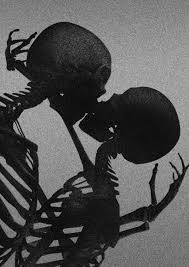 Black And White Kissing Aesthetic Bone Kiss On Behance The Kiss Keka In 2020 Art Aesthetic Art Skull Art