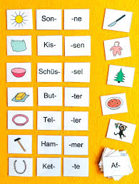 Silbenmix Deutsch Lernen Kinder Deutsch Schreiben Lernen Montessori Grundschule