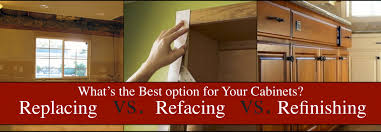 cabinet refinishing vs refacing vs