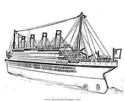 Titanic 02 Gratis Malvorlage In Boote Transportmittel