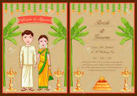 Each one of design from the best quality paper, these. Illustration Of South Indian Couple On Indian Wedding Invitation Template Background Royalty Free Cliparts Vectors And Stock Illustration Image 140159501