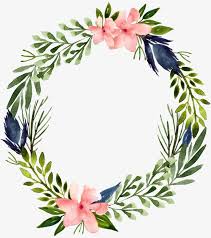 Silhouette wedding png 2048x1891px 1 000 gambar png transparan gratis pixabay. Green Leaf Pink Ring Flower Border Png And Clipart Flower Border Floral Art Floral Watercolor