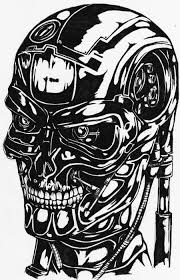 Terminator Portrait Art Cool Art Drawings Cyborgs Art