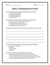 Challenge them to a trivia party! Arthur S Thanksgiving Quiz For Kids By Teacher Chip S School Store