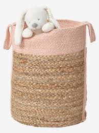 Vertbaudet Aufbewahrungskorb Aus Jute Und Baumwolle In Multicolor Mittelbeige Aufbewahrungskorbe Weiden Spielzeugaufbewahrung