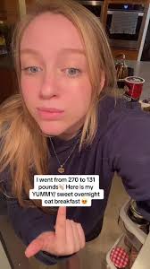 Down 132 pounds👏🏼 Here is my five SWEET ingredient overnight oat recipe  🙌🏻 I hope this helps someone!❤️ #fypシ #food #foodie #workout #greenscreen  #overnightoats #weightlosscheck #wegotthis ...