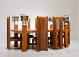 Frank Lloyd Wright Dining Table And Six Side Chairs Designed For The Robie H Frank Lloyd Wright Furniture Modern Furniture Makeover Dining Furniture Makeover