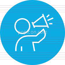 Person Speaking Into Megaphone Outline Icon Icon Outline Person