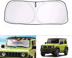 amazon cartist スズキ ジムニー フロントサンシェード ジムニーシエラ jimny フロントガラス サンシェード シェードカーテン マルチサンシェード jb64 jb74 h30 7 現行 遮光率99 シェード 日よけ 車種専用 uvカット カスタムパ スズキ ジムニー サンシェード 車