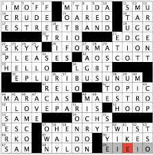 Garret is a crossword clue for which we have 1 possible answer and we have spotted 44 times in our database. Rex Parker Does The Nyt Crossword Puzzle May 2016