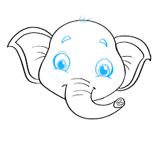 Extend a long, curved line from one side of the oval. How To Draw A Baby Elephant Really Easy Drawing Tutorial Baby Elephant Drawing Elephant Drawing Cute Baby Elephant