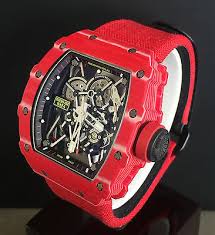 The tonneau case measures 44.5mm x 49.94 mm, is 13.15 mm thick and is made of quartz tpt, a resin infused material that is. Richard Mille Rm35 02 Red Quartz Tpt Rafael Nadal Brand New Ebay