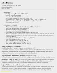high school resume templates for
