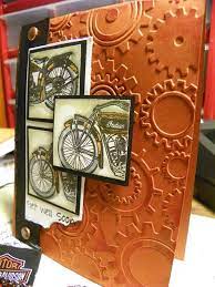 Pin By Kristyn Smith On Rubber Side Down Cards For Bikers Embossed Cards Masculine Birthday Cards Card Craft