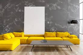 In the contemporary interior designs, yellow doors are used with stripped rugs and pop art pieces. Modern Living Room Interior With Black Marble Walls A Wooden Stock Photo Picture And Royalty Free Image Image 106620547